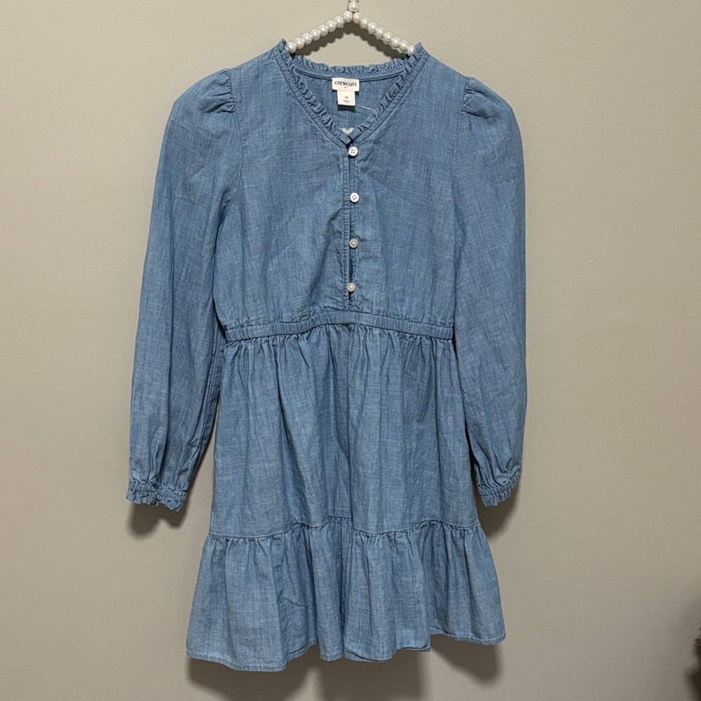 Crewcuts Denim Blue Kids Dress